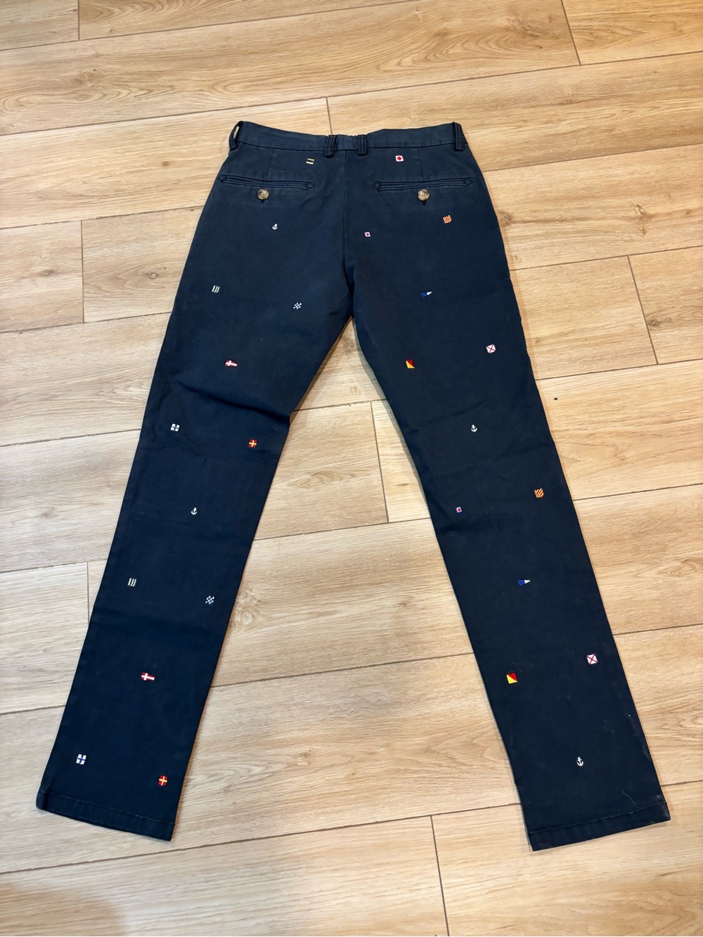 Kiel James Patrick Seafarer Flags Pants 30x32 (31 Act) Navy Blue Chino Prep KJP - Picture 8 of 8
